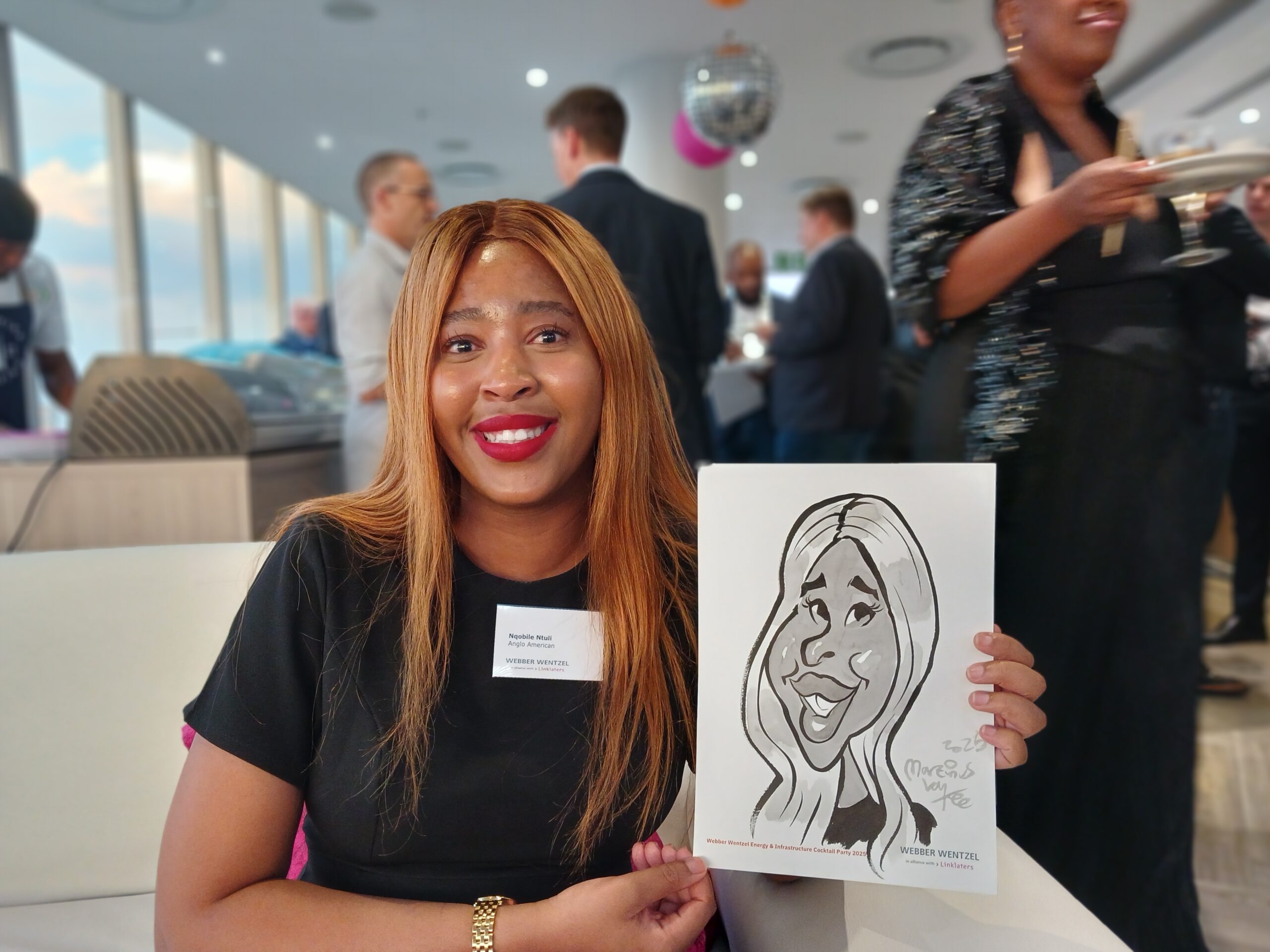 Caricature portraits at webber wentzel corporate function
