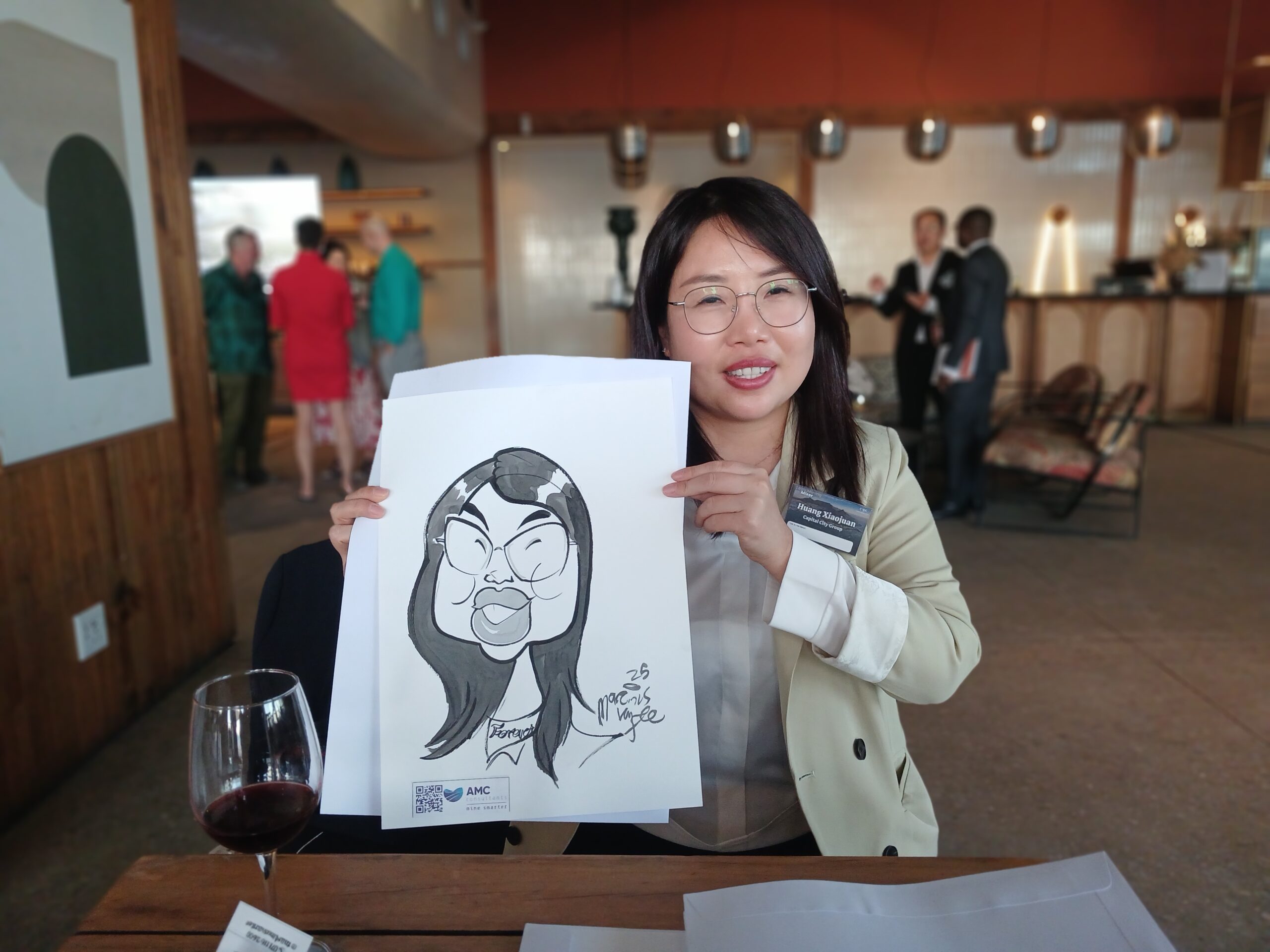 Caricatures at the mining indaba, cape town