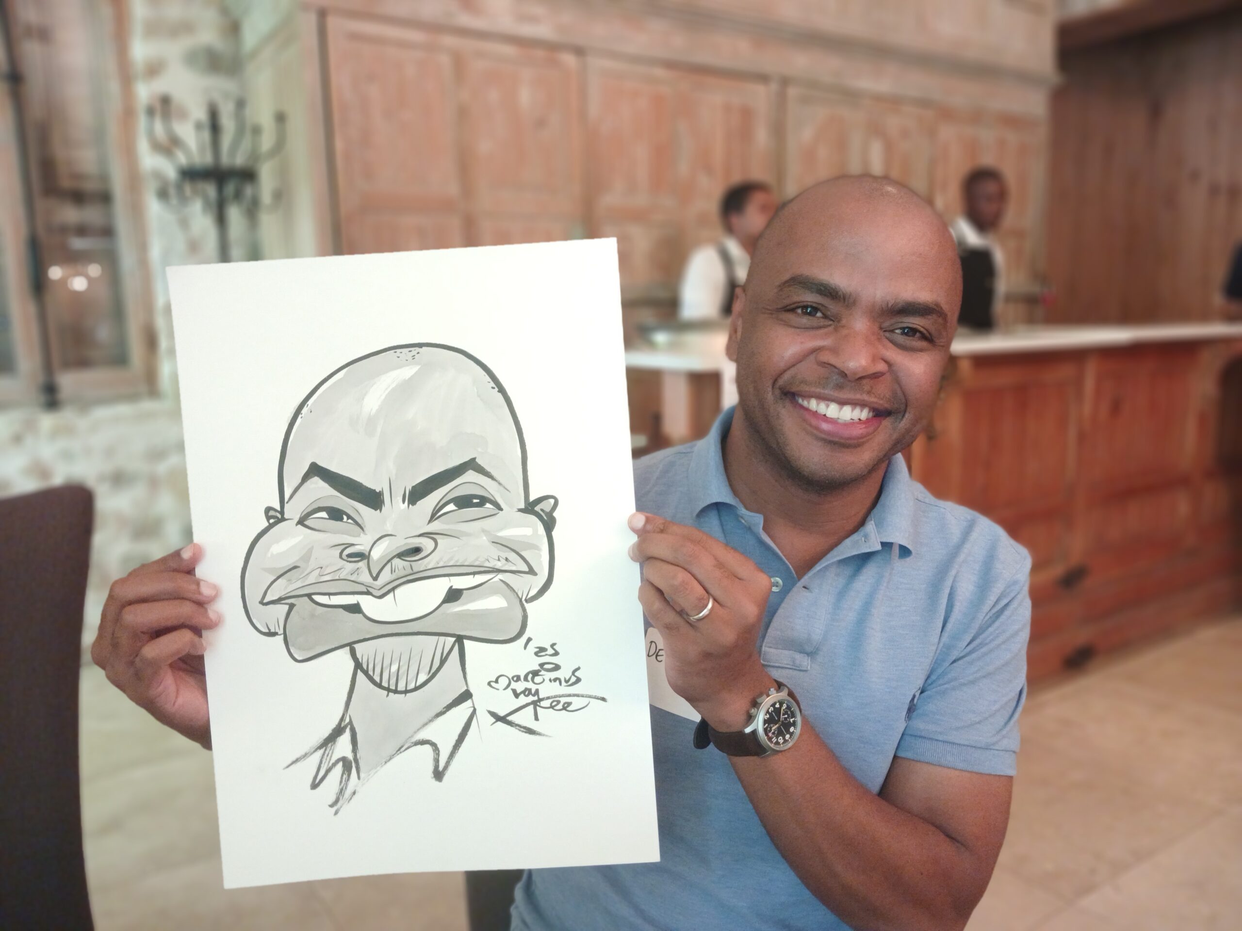 Caricature portraits at Stellenbosch University orientation day