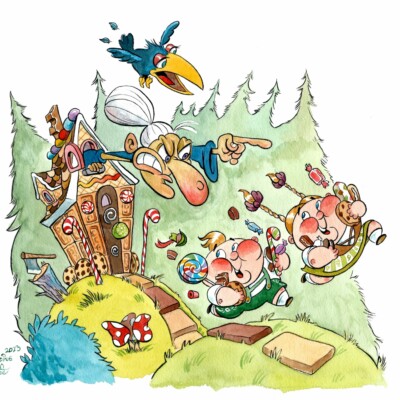 B Hansel and Gretel - Illustration by Martinus van Tee