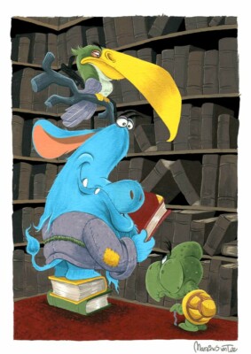 The Librarian - Illustration by Martinus van Tee